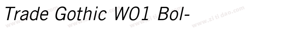 Trade Gothic W01 Bol字体转换